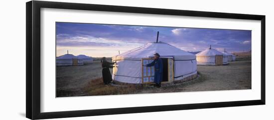 Yurts, Mongolia-Peter Adams-Framed Photographic Print