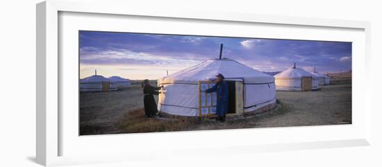 Yurts, Mongolia-Peter Adams-Framed Photographic Print