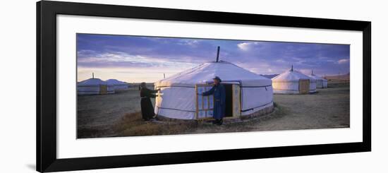 Yurts, Mongolia-Peter Adams-Framed Photographic Print