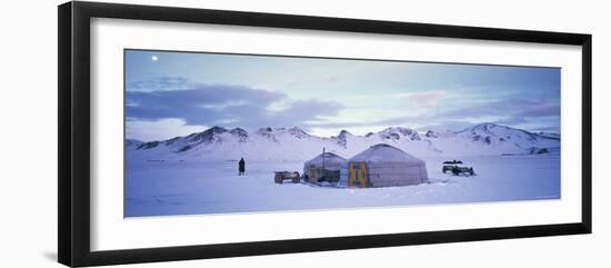 Yurts, Mongolia-Peter Adams-Framed Photographic Print