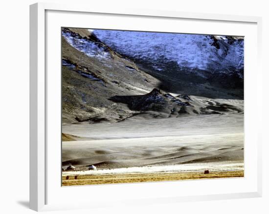 Yurts of One of the Eagle Hunters Grandfathers, Golden Eagle Festival, Mongolia-Amos Nachoum-Framed Photographic Print