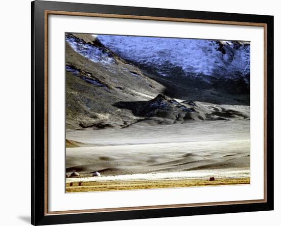 Yurts of One of the Eagle Hunters Grandfathers, Golden Eagle Festival, Mongolia-Amos Nachoum-Framed Photographic Print