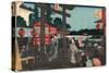 Yushima Tenmangu-Utagawa Hiroshige-Stretched Canvas