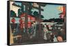 Yushima Tenmangu-Utagawa Hiroshige-Framed Stretched Canvas