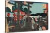 Yushima Tenmangu-Utagawa Hiroshige-Stretched Canvas