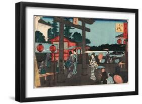 Yushima Tenmangu-Utagawa Hiroshige-Framed Giclee Print