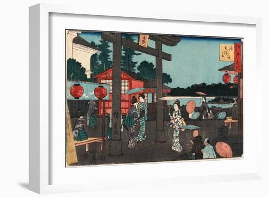 Yushima Tenmangu-Utagawa Hiroshige-Framed Giclee Print