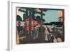 Yushima Tenmangu-Utagawa Hiroshige-Framed Giclee Print