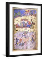 Yusuf Being Rescued from the Pit, C.1492-3 (Illuminated Manuscript on Paper)-null-Framed Giclee Print