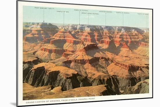 Yuvapai Point, Grand Canyon-null-Mounted Art Print