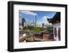 Yuyuan Gardens and Bazaar with the Shanghai Tower Behind, Old Town, Shanghai, China-Jon Arnold-Framed Photographic Print