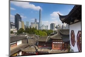 Yuyuan Gardens and Bazaar with the Shanghai Tower Behind, Old Town, Shanghai, China-Jon Arnold-Mounted Photographic Print