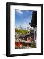 Yuyuan Gardens and Bazaar with the Shanghai Tower Behind, Old Town, Shanghai, China-Jon Arnold-Framed Photographic Print