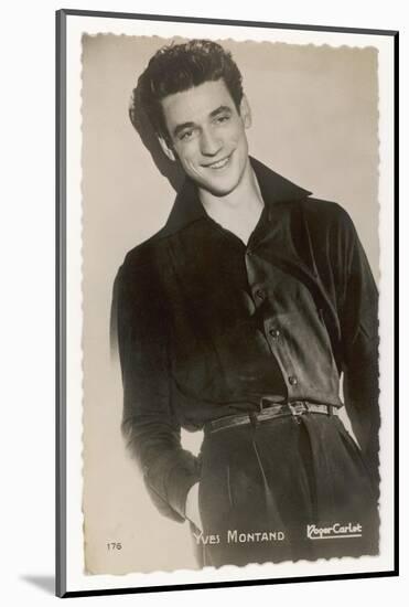 Yves Montand (Ivo Levi) French Film Actor-null-Mounted Photographic Print