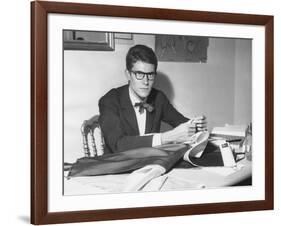 Yves Saint Laurent Opened His Couture Fashion House in Paris in 1961-null-Framed Photo