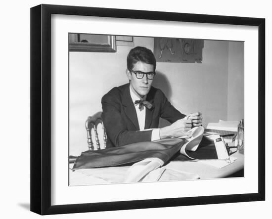 Yves Saint Laurent Opened His Couture Fashion House in Paris in 1961-null-Framed Photo