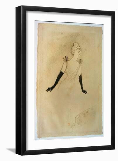 Yvette Guilbert, 1894-Henri de Toulouse-Lautrec-Framed Giclee Print