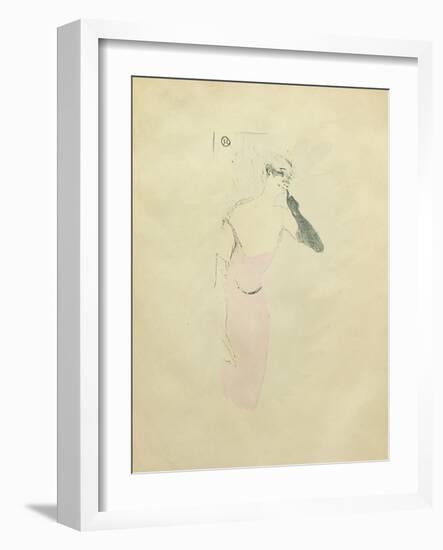 Yvette Guilbert, C.1894-Henri de Toulouse-Lautrec-Framed Giclee Print