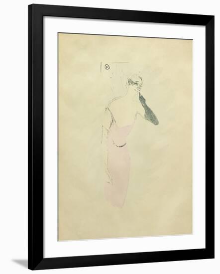 Yvette Guilbert, C.1894-Henri de Toulouse-Lautrec-Framed Giclee Print