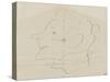 Yvette Guilbert de profil vers la gauche-Henri de Toulouse-Lautrec-Stretched Canvas