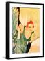 Yvette Guilbert Greets The Audience-Henri de Toulouse-Lautrec-Framed Art Print