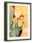 Yvette Guilbert Greets the Audience-Henri de Toulouse-Lautrec-Framed Art Print