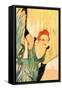 Yvette Guilbert Greets the Audience-Henri de Toulouse-Lautrec-Framed Stretched Canvas