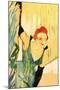 Yvette Guilbert Greets The Audience-Henri de Toulouse-Lautrec-Mounted Art Print