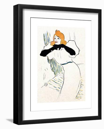 Yvette Guilbert, Lautrec-Henri de Toulouse-Lautrec-Framed Giclee Print