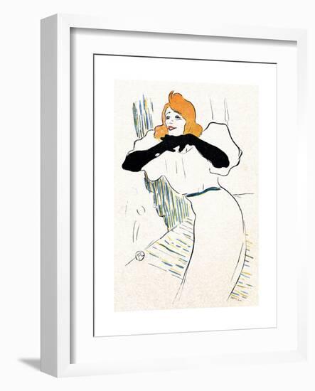 Yvette Guilbert, Lautrec-Henri de Toulouse-Lautrec-Framed Giclee Print