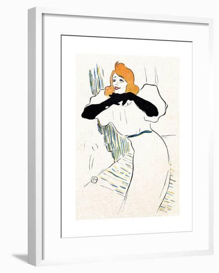 Yvette Guilbert, Lautrec-Henri de Toulouse-Lautrec-Framed Giclee Print