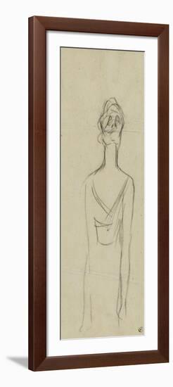 Yvette Guilbert, les deux bras tombant le long du corps-Henri de Toulouse-Lautrec-Framed Premium Giclee Print