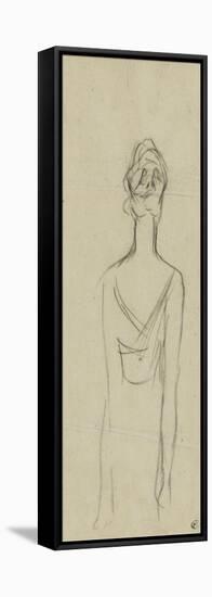 Yvette Guilbert, les deux bras tombant le long du corps-Henri de Toulouse-Lautrec-Framed Stretched Canvas