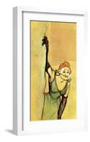 Yvette Guilbert Taking Curtain Call-Henri de Toulouse-Lautrec-Framed Giclee Print