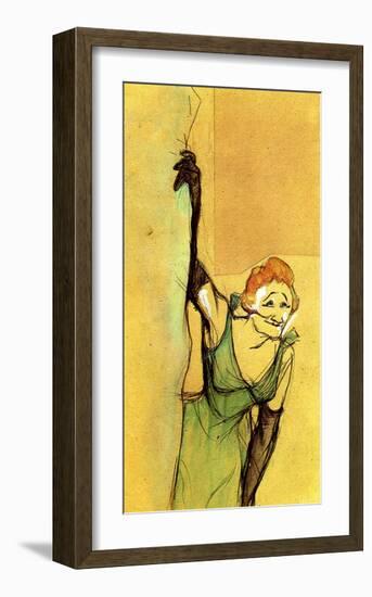 Yvette Guilbert Taking Curtain Call-Henri de Toulouse-Lautrec-Framed Giclee Print