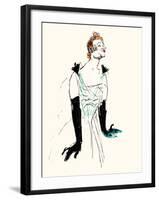 Yvette Guilbert-Henri de Toulouse-Lautrec-Framed Art Print