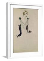 Yvette Guilbert-Henri de Toulouse-Lautrec-Framed Giclee Print