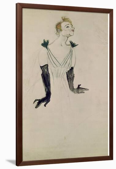 Yvette Guilbert-Henri de Toulouse-Lautrec-Framed Giclee Print