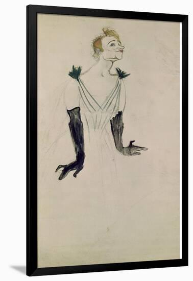 Yvette Guilbert-Henri de Toulouse-Lautrec-Framed Giclee Print