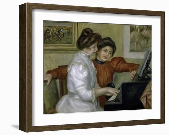 Yvonne and Christine Leroll at the Piano-Pierre-Auguste Renoir-Framed Giclee Print