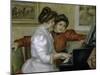 Yvonne and Christine Leroll at the Piano-Pierre-Auguste Renoir-Mounted Giclee Print