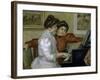 Yvonne and Christine Leroll at the Piano-Pierre-Auguste Renoir-Framed Giclee Print