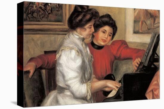 Yvonne and Christine Lerolle At The Piano-Pierre-Auguste Renoir-Stretched Canvas