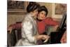 Yvonne and Christine Lerolle At The Piano-Pierre-Auguste Renoir-Mounted Premium Giclee Print