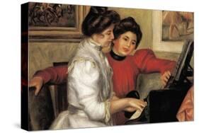 Yvonne and Christine Lerolle At The Piano-Pierre-Auguste Renoir-Stretched Canvas