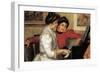 Yvonne and Christine Lerolle At The Piano-Pierre-Auguste Renoir-Framed Premium Giclee Print