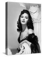 Yvonne by Carlo (1922 2007) actrice d'origine canadienne naturalisee americaine (b/w photo)-null-Stretched Canvas