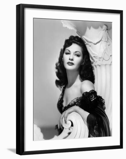 Yvonne by Carlo (1922 2007) actrice d'origine canadienne naturalisee americaine (b/w photo)-null-Framed Photo