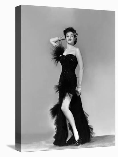 Yvonne by Carlo (1922 2007) actrice d'origine canadienne naturalisee americaine (b/w photo)-null-Stretched Canvas