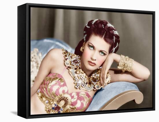 Yvonne De Carlo, ca. 1940s-null-Framed Stretched Canvas